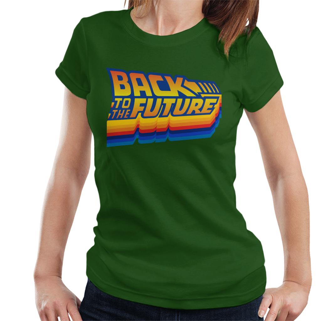 Back to the Future Gradient Logo Women's T-Shirt-ALL + EVERY