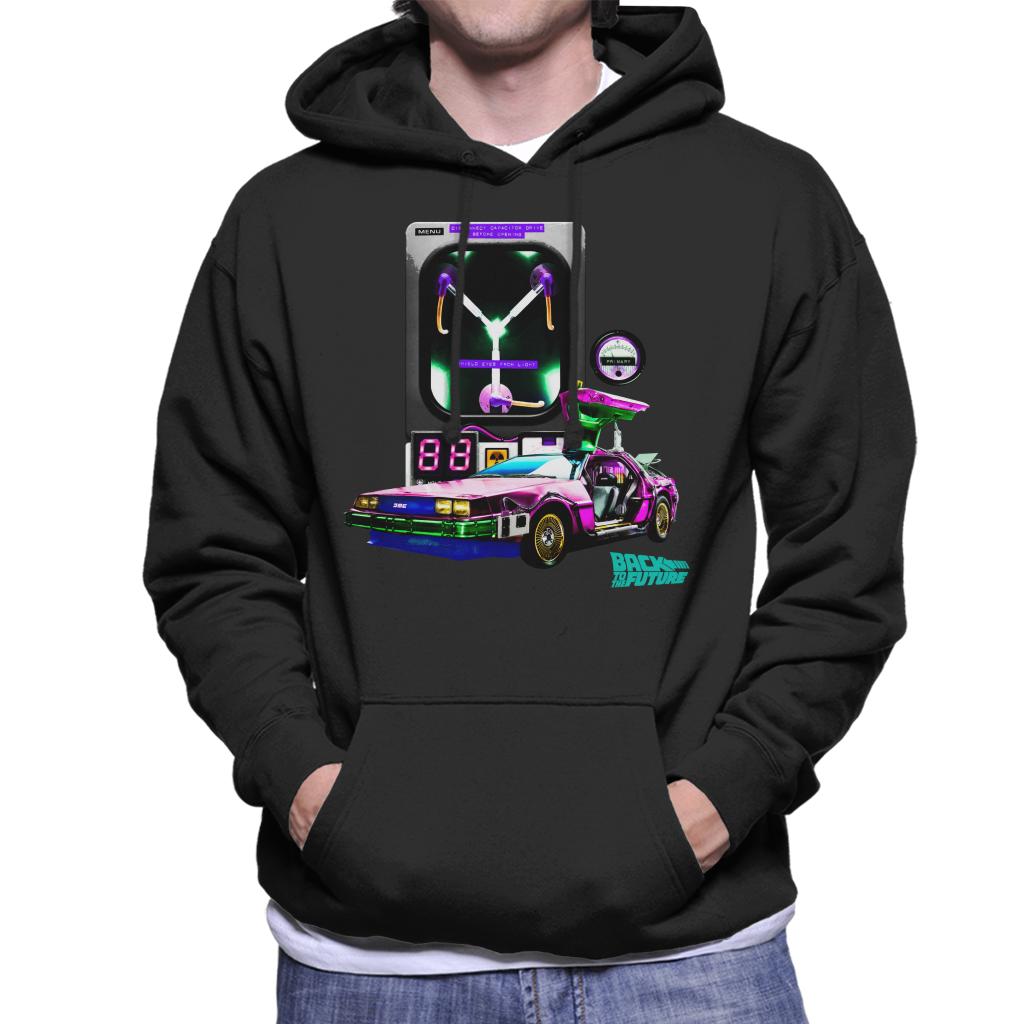 Back to the Future DMC Capacitor Men's Hooded Sweatshirt-ALL + EVERY