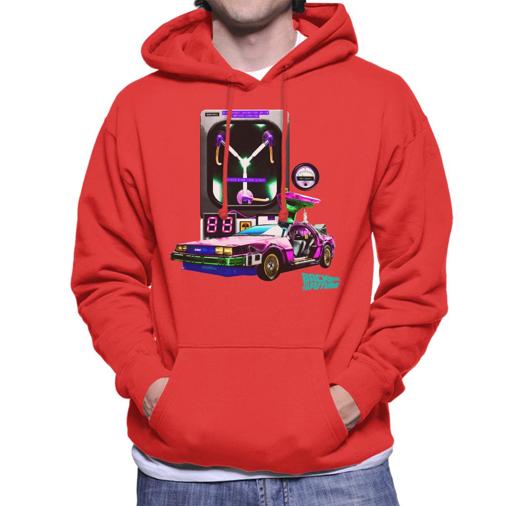 Back to the Future DMC Capacitor Men's Hooded Sweatshirt-ALL + EVERY