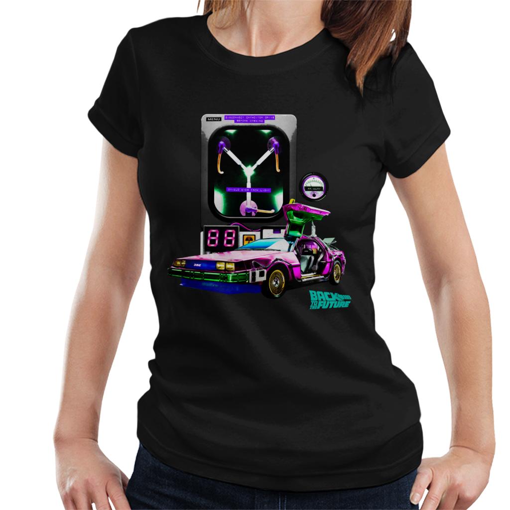 Back to the Future DMC Capacitor Women's T-Shirt-ALL + EVERY