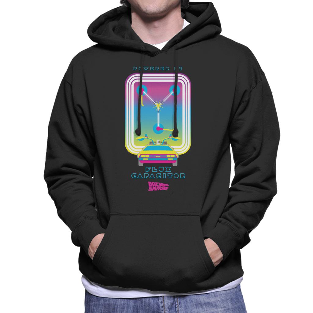 Back to the Future DMC Delorean Flux Capacitor Gradient Men's Hooded Sweatshirt-ALL + EVERY