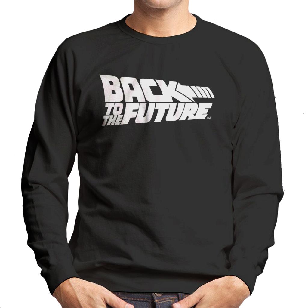 Back to the Future White Logo Men's Sweatshirt-ALL + EVERY