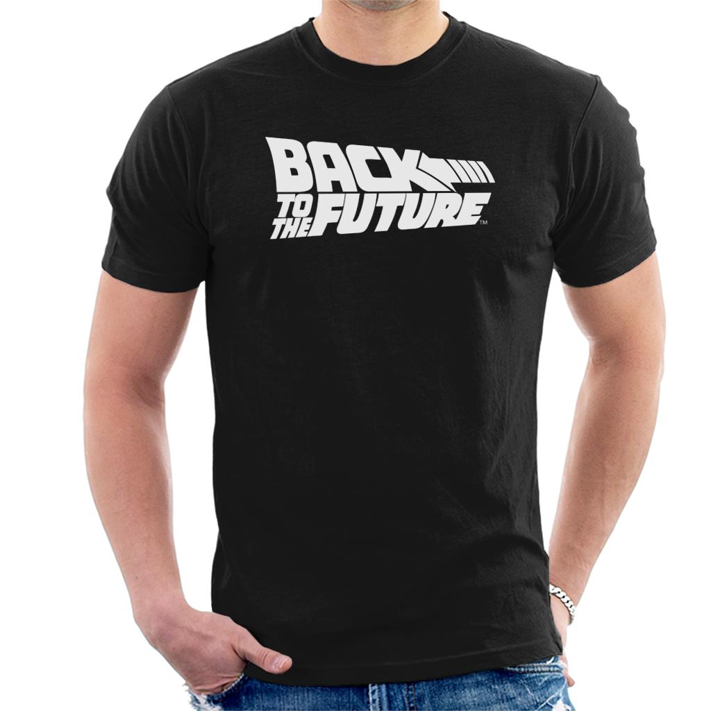 Back to the Future White Logo Men's T-Shirt-ALL + EVERY