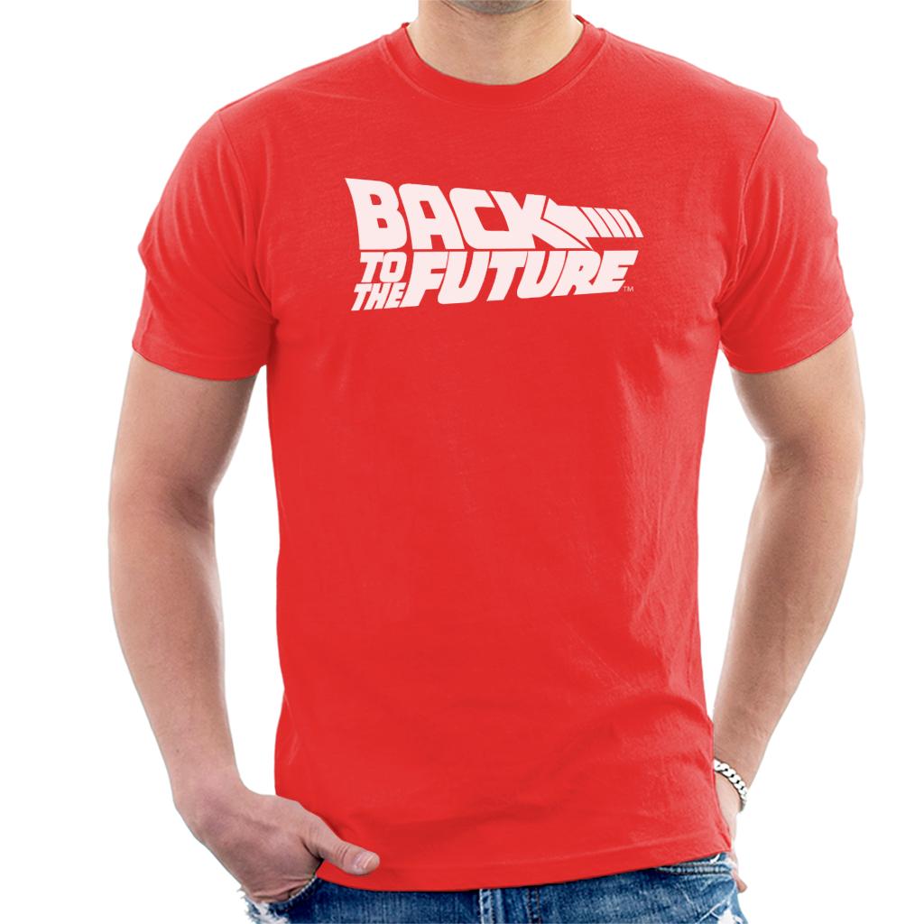 Back to the Future White Logo Men's T-Shirt-ALL + EVERY