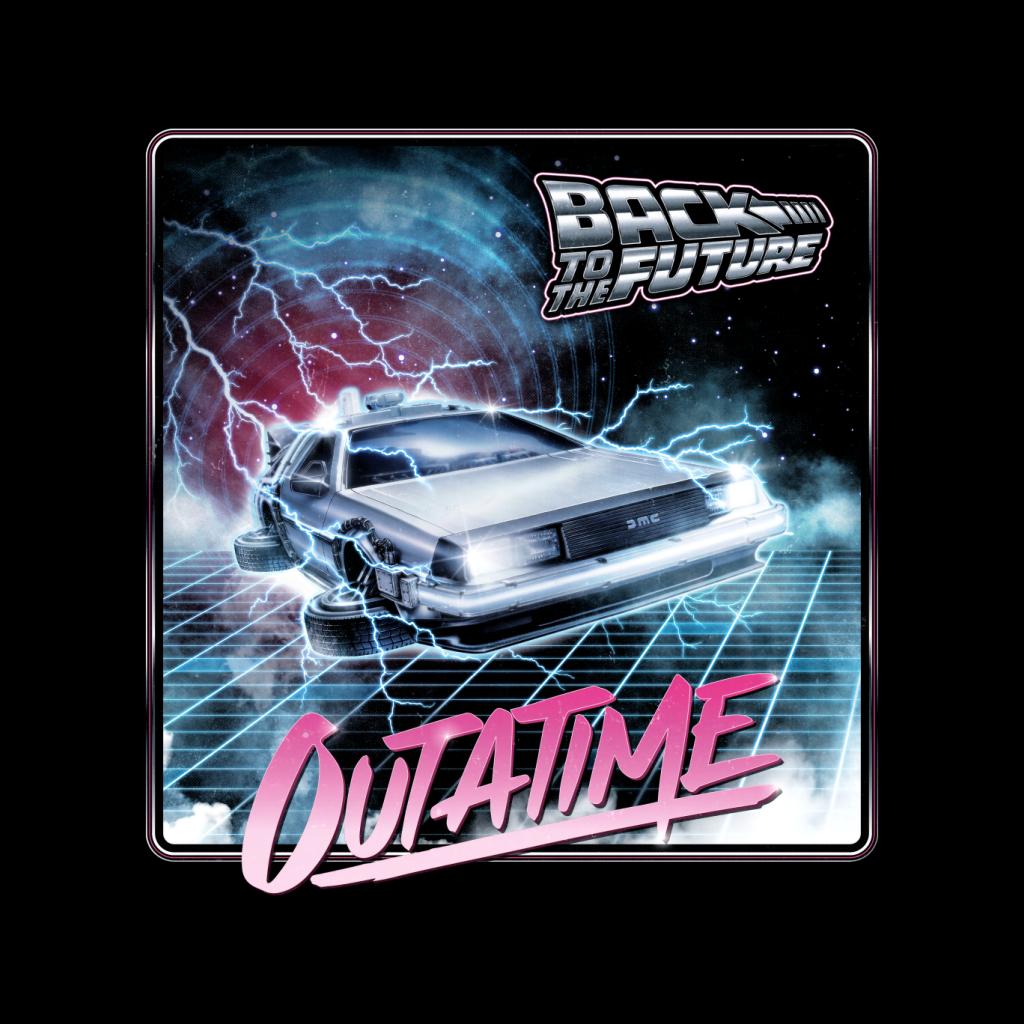 Back to the Future Delorean Lightning Outatime Men's T-Shirt-ALL + EVERY