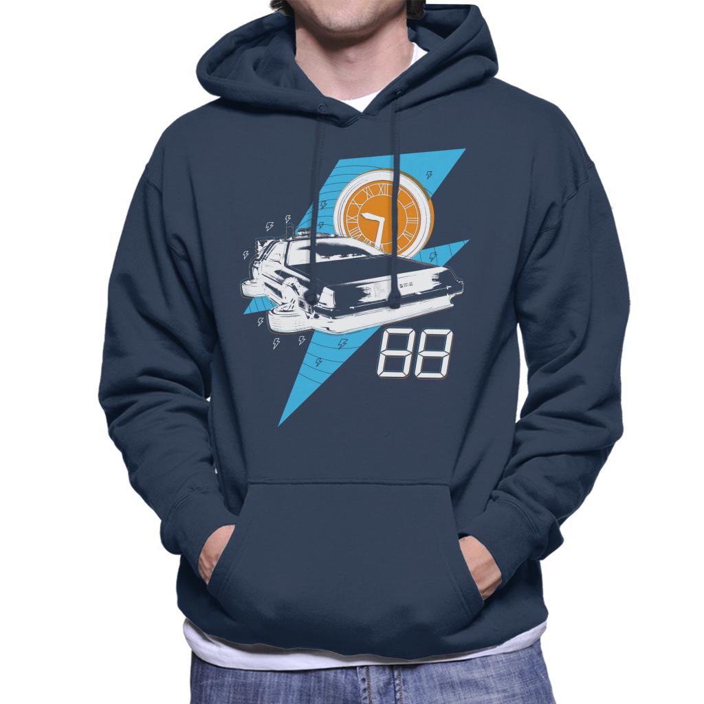 Back to the Future Delorean 88 Miles Per Hour Men's Hooded Sweatshirt-ALL + EVERY