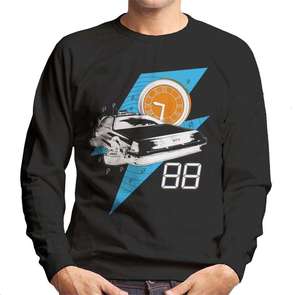 Back to the Future Delorean 88 Miles Per Hour Men's Sweatshirt-ALL + EVERY