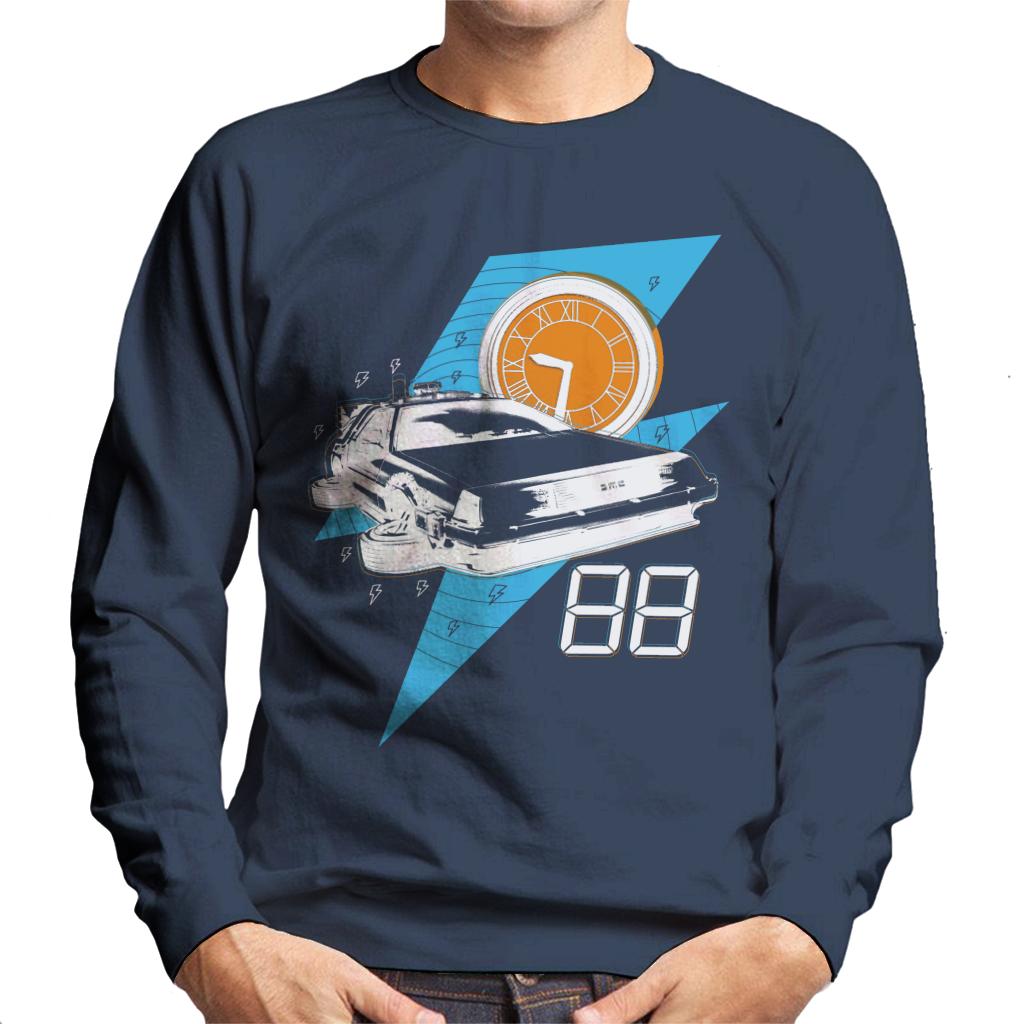 Back to the Future Delorean 88 Miles Per Hour Men's Sweatshirt-ALL + EVERY