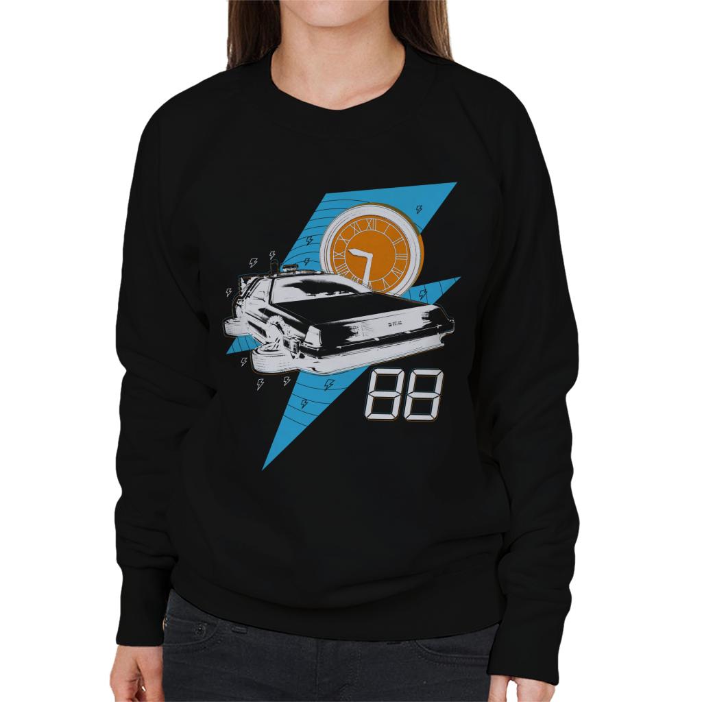 Back to the Future Delorean 88 Miles Per Hour Women's Sweatshirt-ALL + EVERY