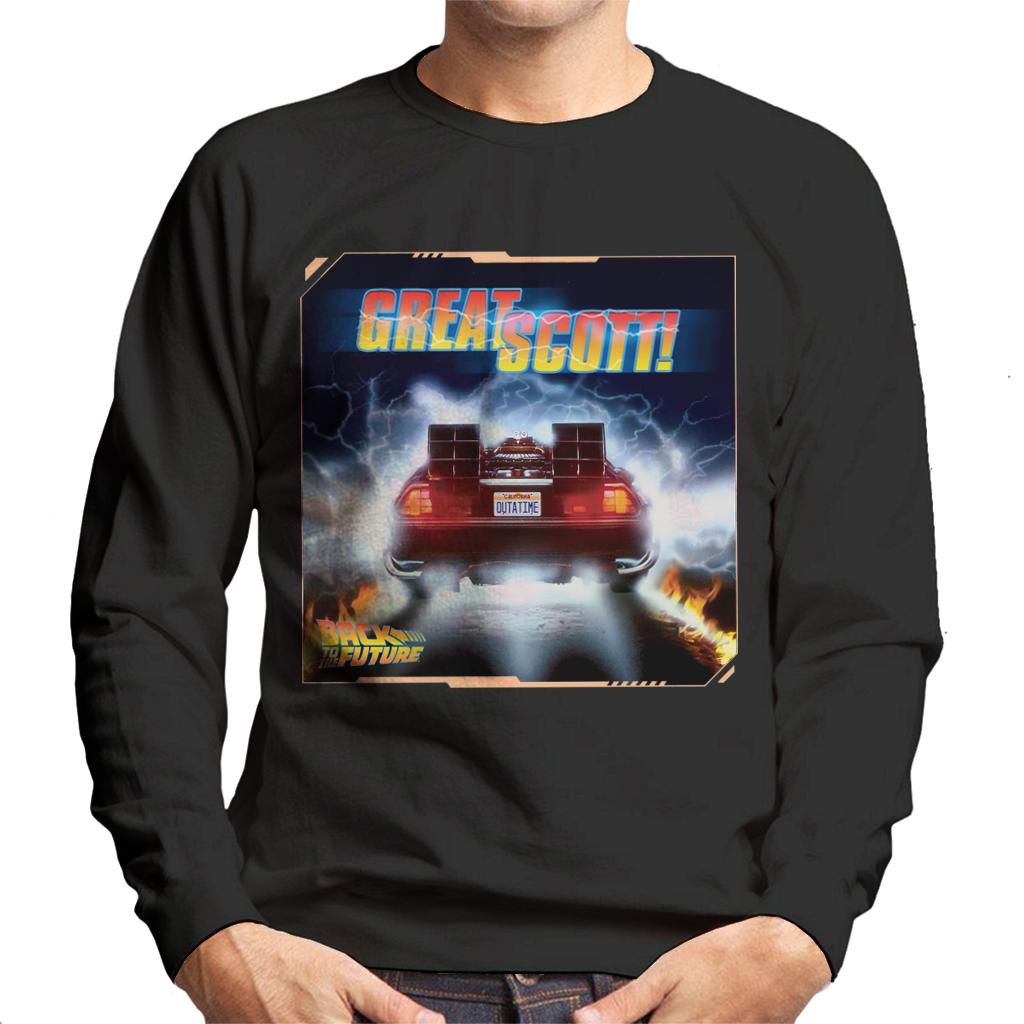 Back to the Future Delorean Great Scott Men's Sweatshirt-ALL + EVERY