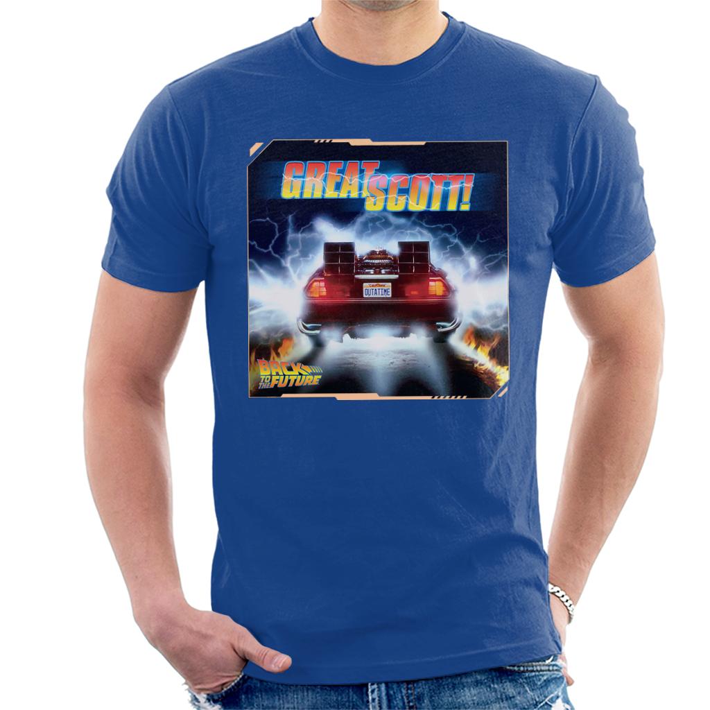 Back to the Future Delorean Great Scott Men's T-Shirt-ALL + EVERY