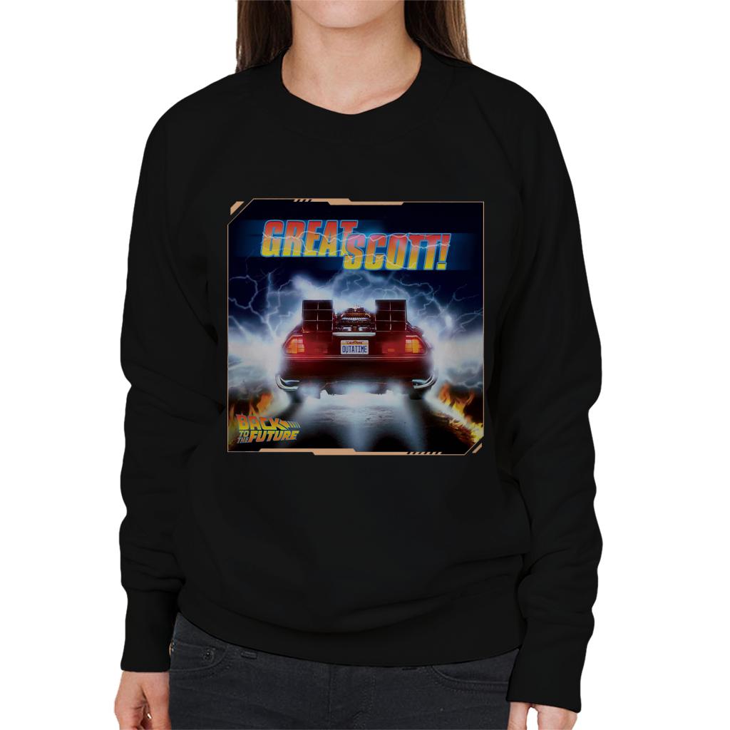 Back to the Future Delorean Great Scott Women's Sweatshirt-ALL + EVERY