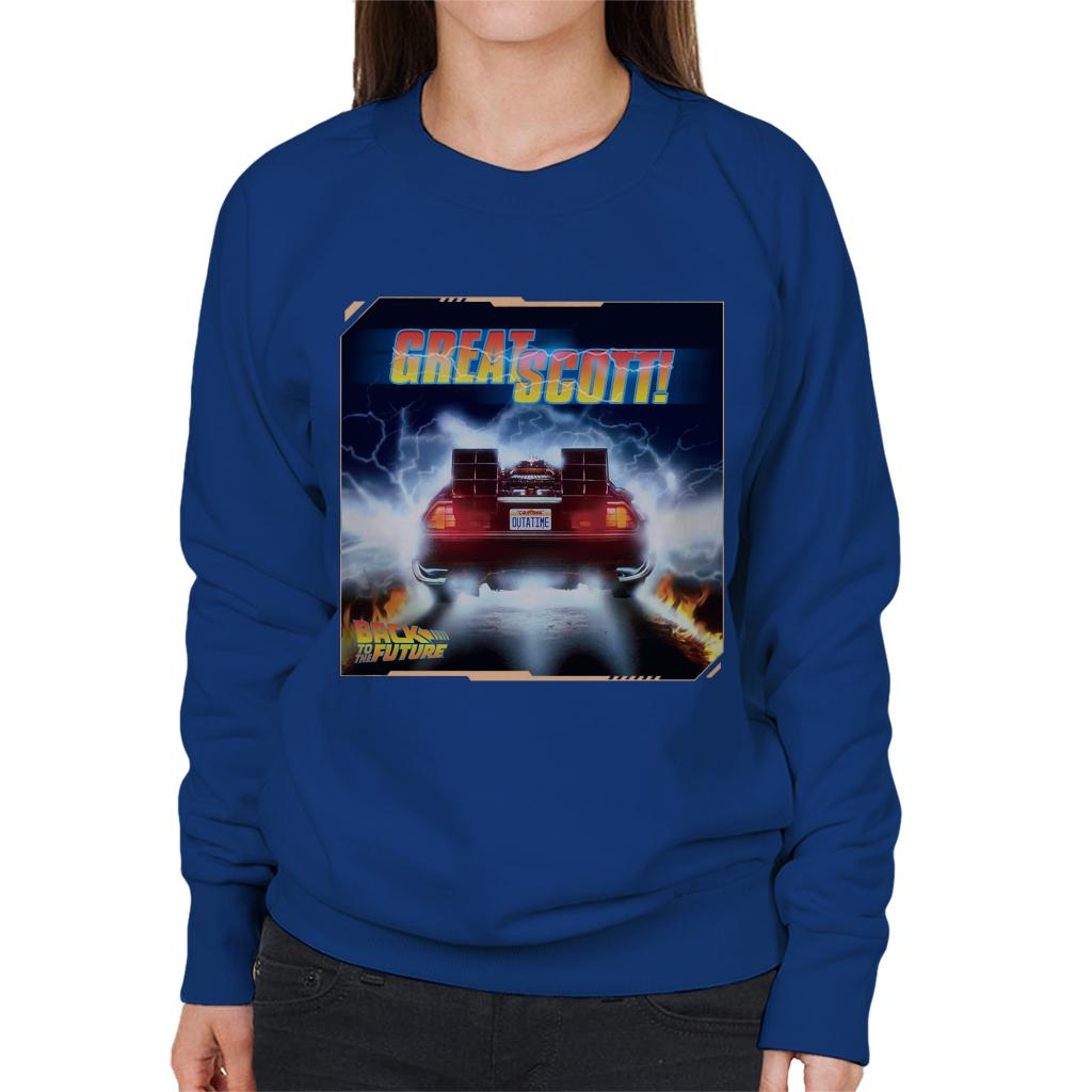 Back to the Future Delorean Great Scott Women's Sweatshirt-ALL + EVERY