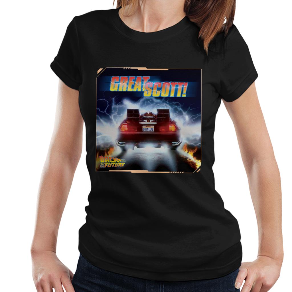 Back to the Future Delorean Great Scott Women's T-Shirt-ALL + EVERY