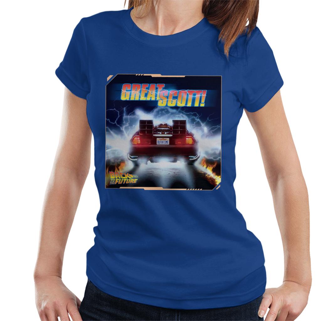 Back to the Future Delorean Great Scott Women's T-Shirt-ALL + EVERY