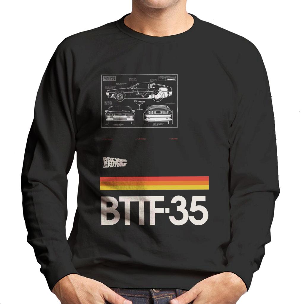 Back to the Future 35th Anniversary Delorean Notes Men's Sweatshirt-ALL + EVERY