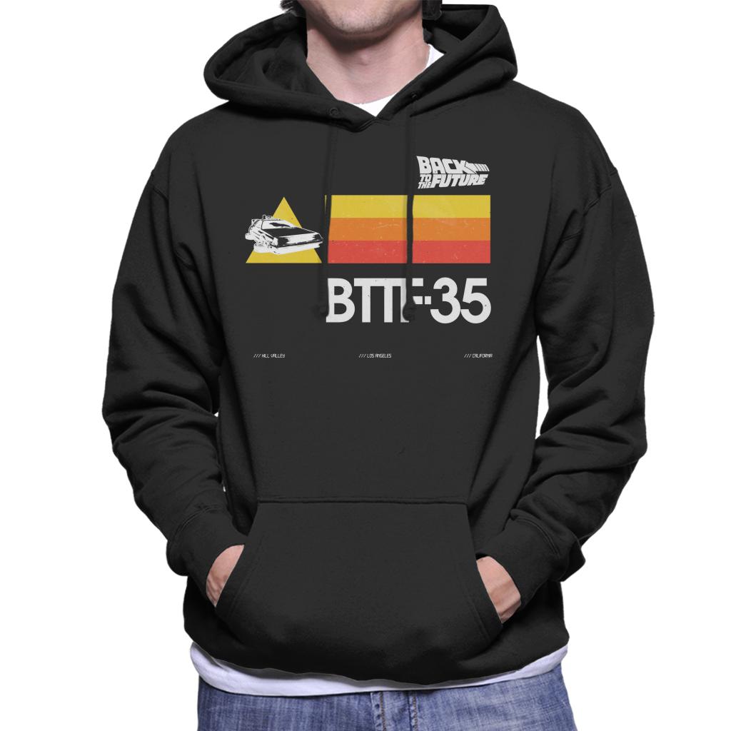 Back to the Future 35th Anniversary Stripes Men's Hooded Sweatshirt-ALL + EVERY