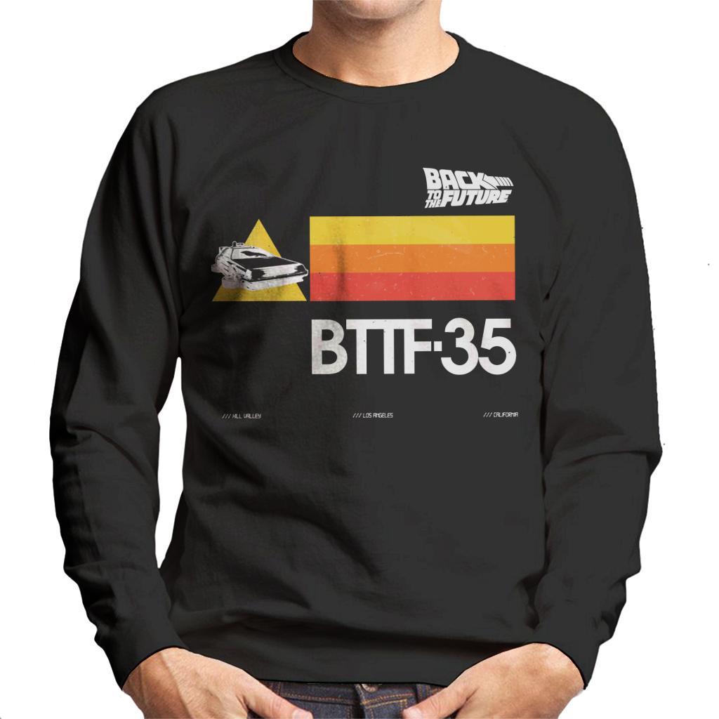 Back to the Future 35th Anniversary Stripes Men's Sweatshirt-ALL + EVERY