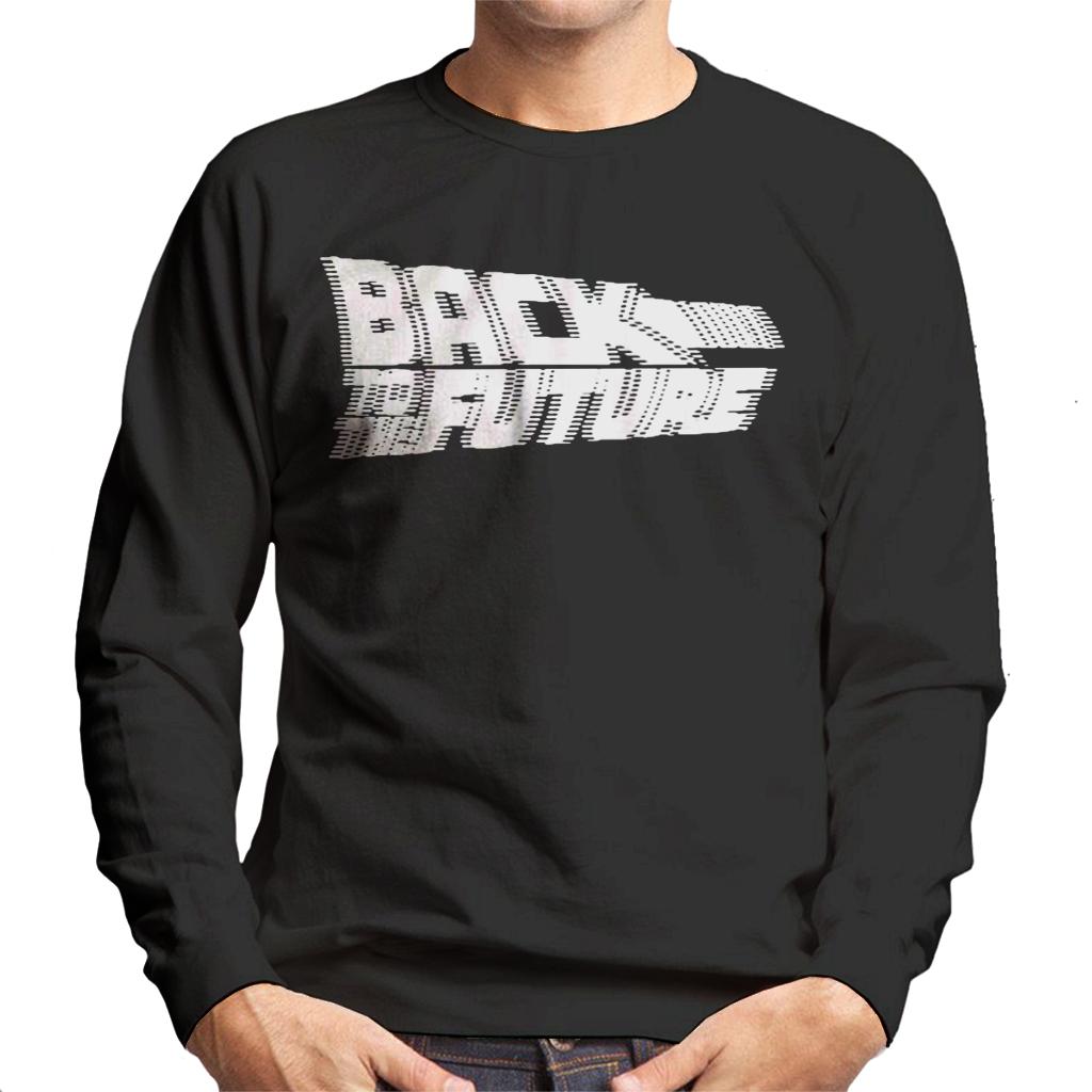 Back to the Future Blurred White Logo Men's Sweatshirt-ALL + EVERY