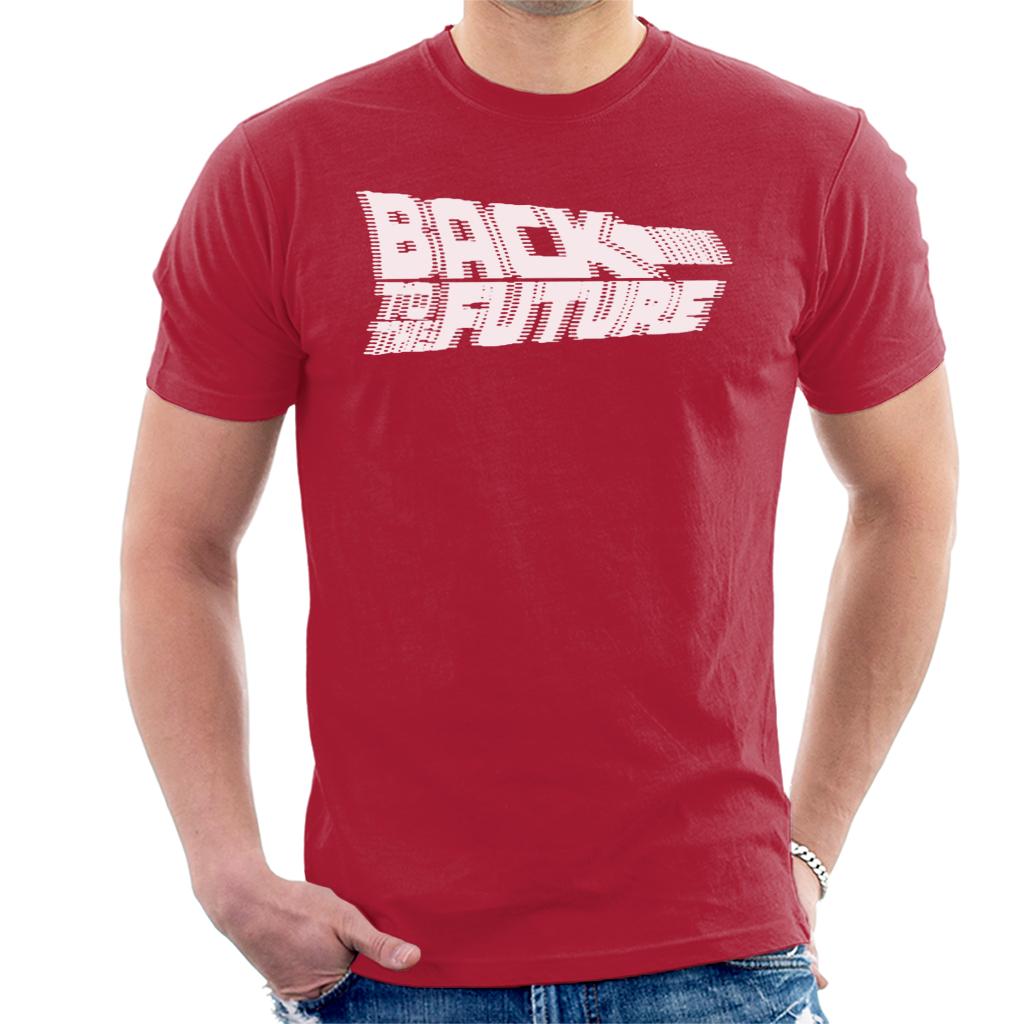 Back to the Future Blurred White Logo Men's T-Shirt-ALL + EVERY