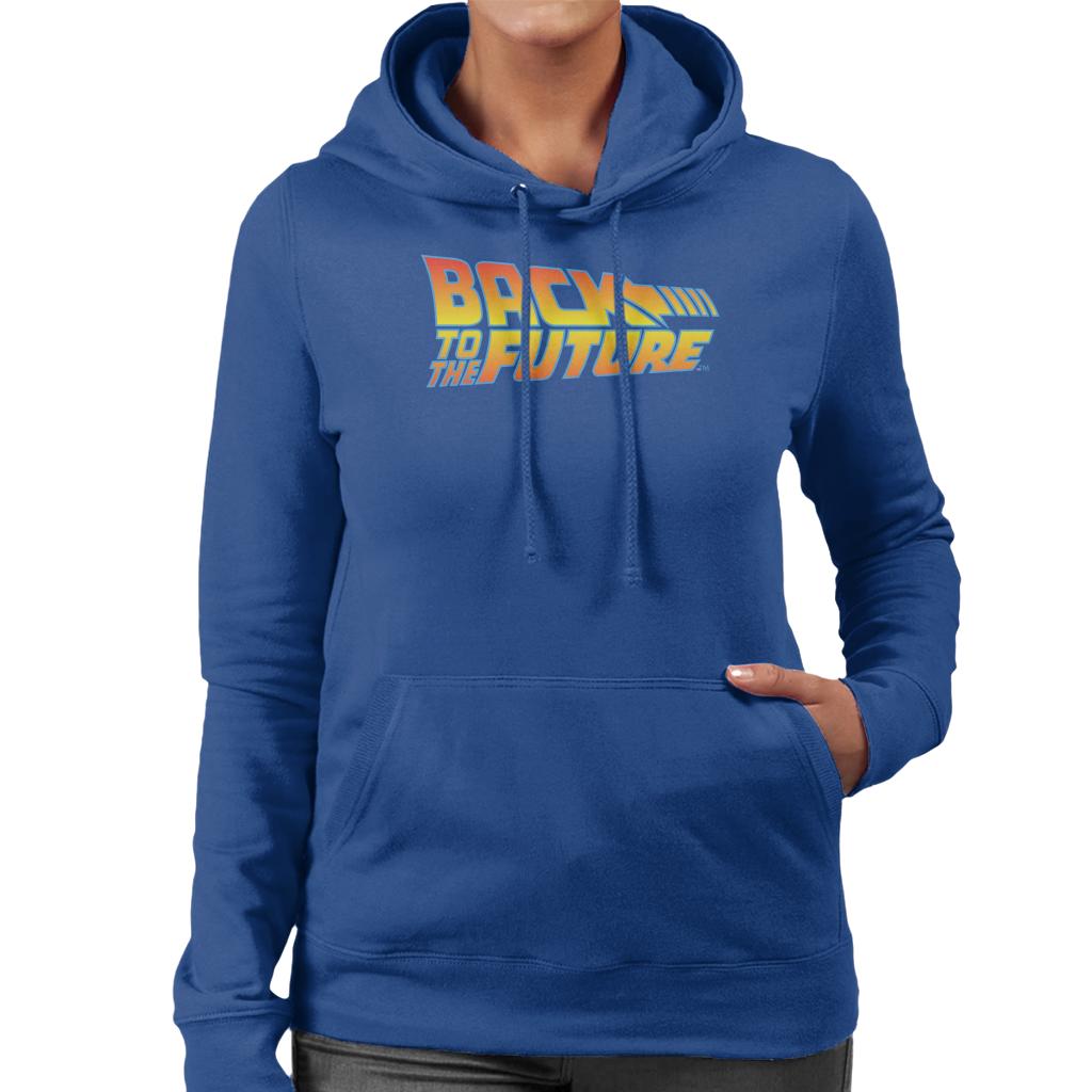 Back to the Future Classic Movie Logo Women's Hooded Sweatshirt-ALL + EVERY