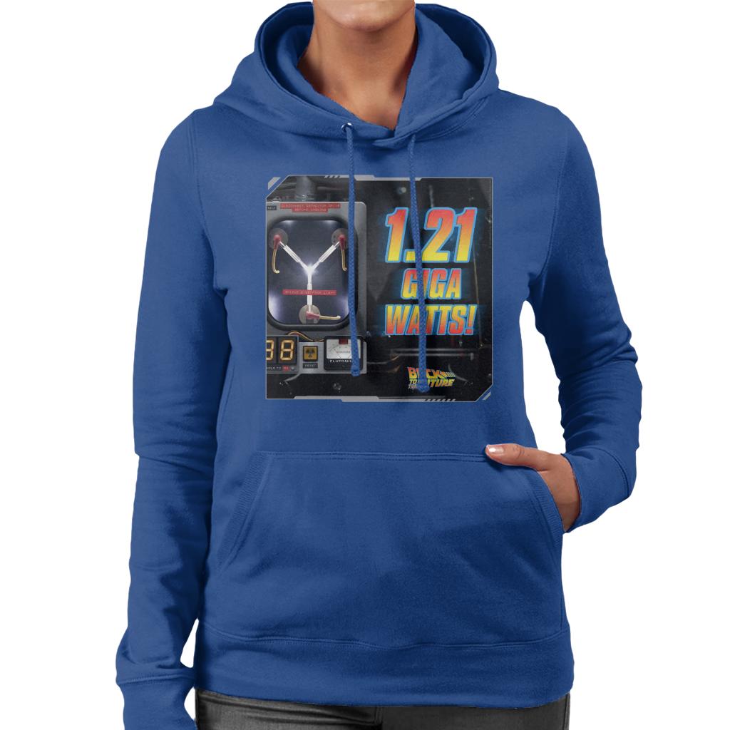 Back to the Future 121 Gigawatts Women's Hooded Sweatshirt-ALL + EVERY