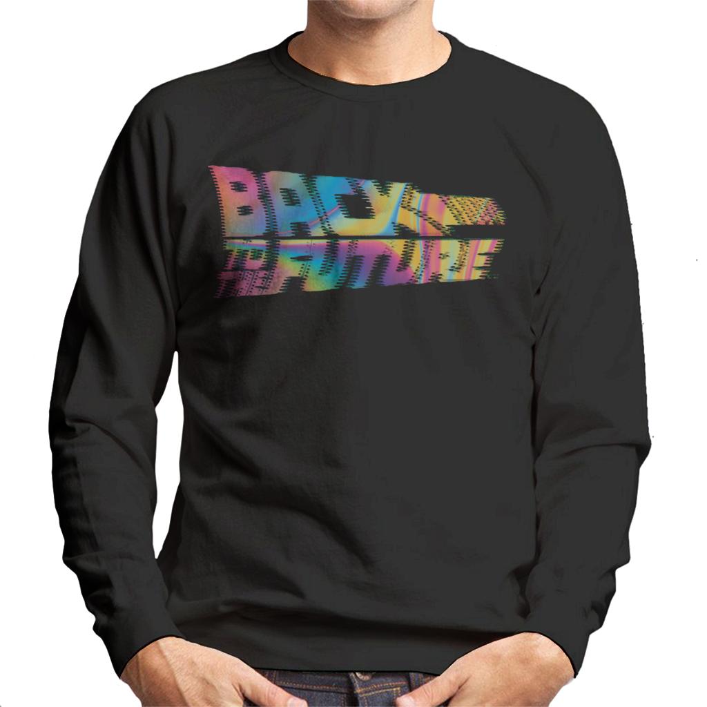 Back to the Future Logo Psychedelic Blur Men's Sweatshirt-ALL + EVERY