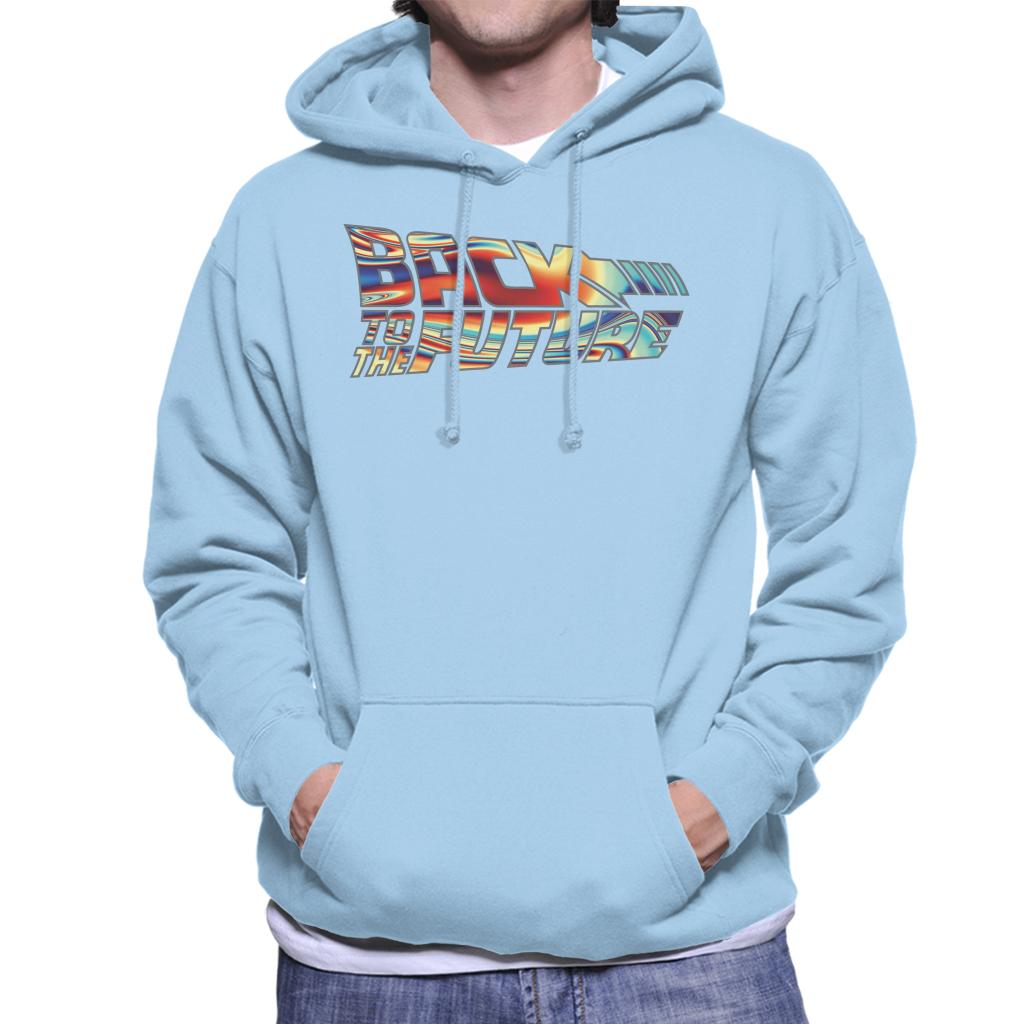 Back to the Future Psychedelic Logo Men's Hooded Sweatshirt-ALL + EVERY