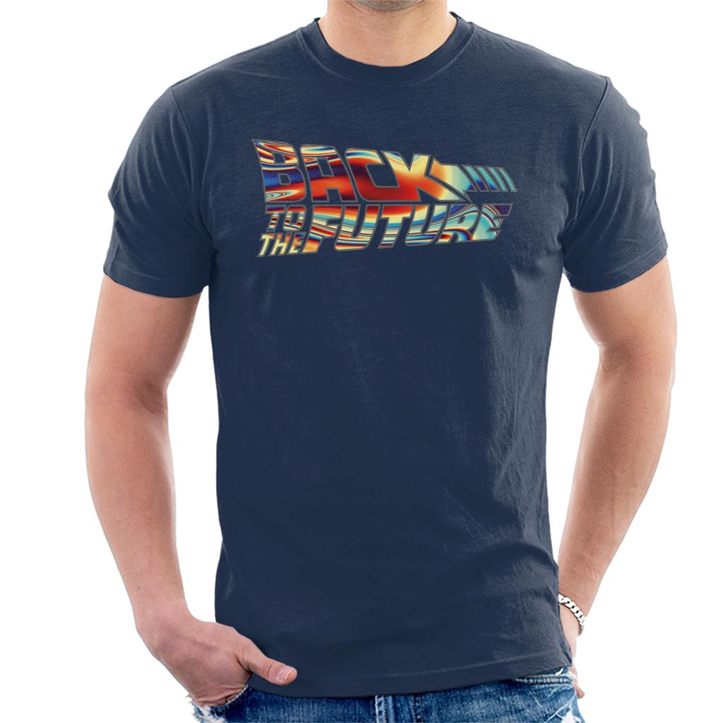 Back to the Future Psychedelic Logo Men's T-Shirt-ALL + EVERY