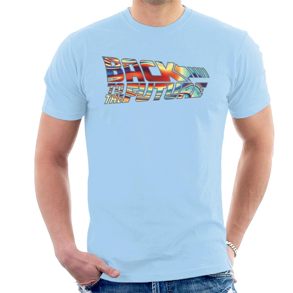 Back to the Future Psychedelic Logo Men's T-Shirt-ALL + EVERY