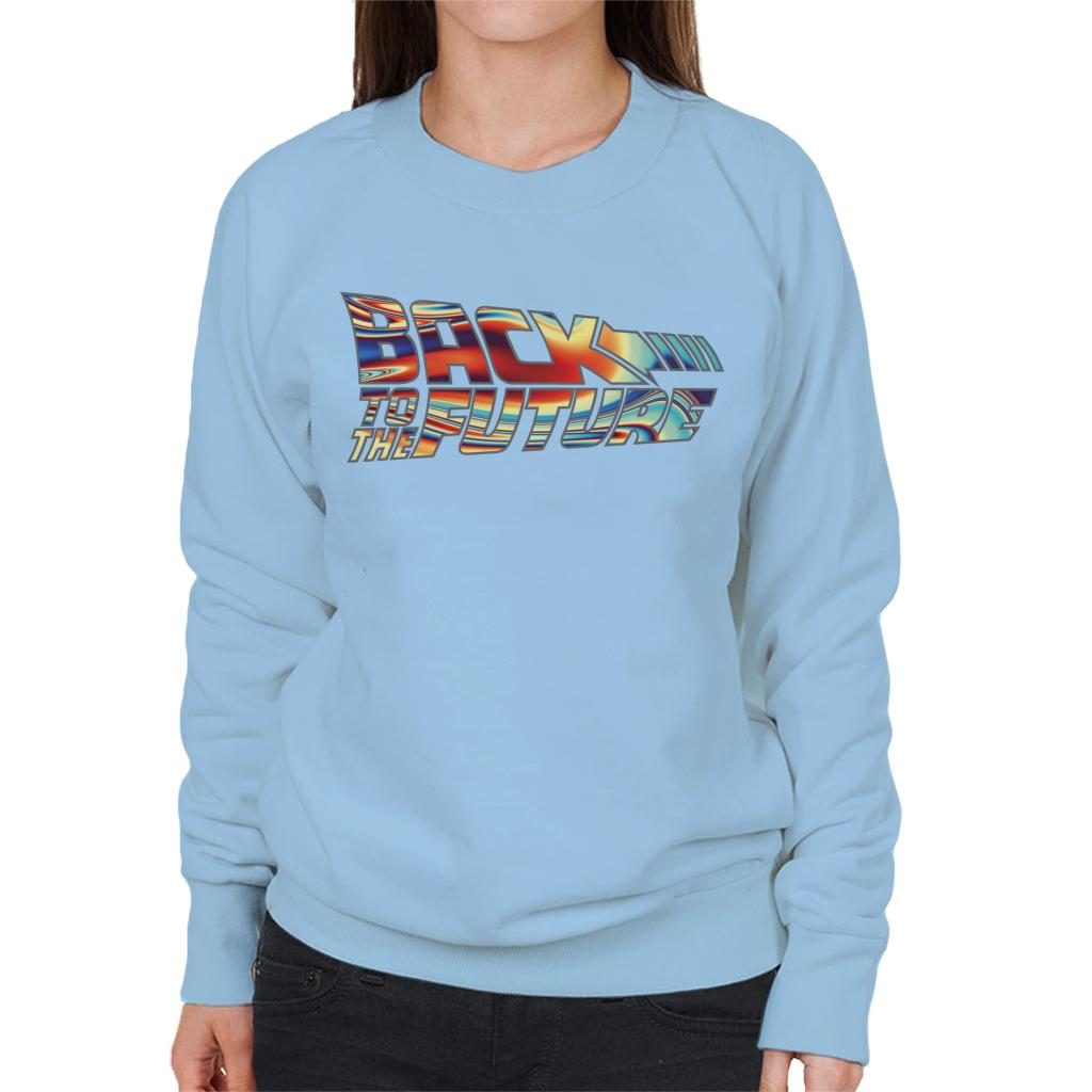 Back to the Future Psychedelic Logo Women's Sweatshirt-ALL + EVERY