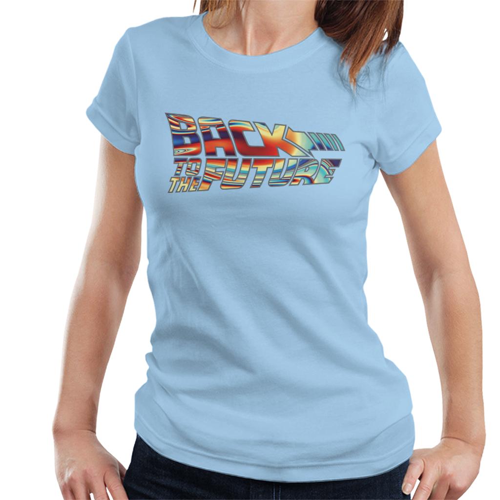 Back to the Future Psychedelic Logo Women's T-Shirt-ALL + EVERY