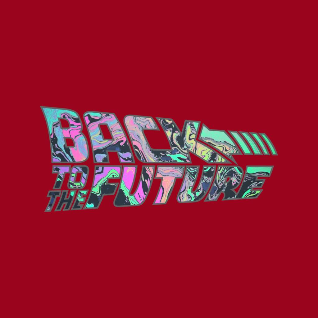 Back to the Future Psychedelic Marble Logo Men's Hooded Sweatshirt-ALL + EVERY