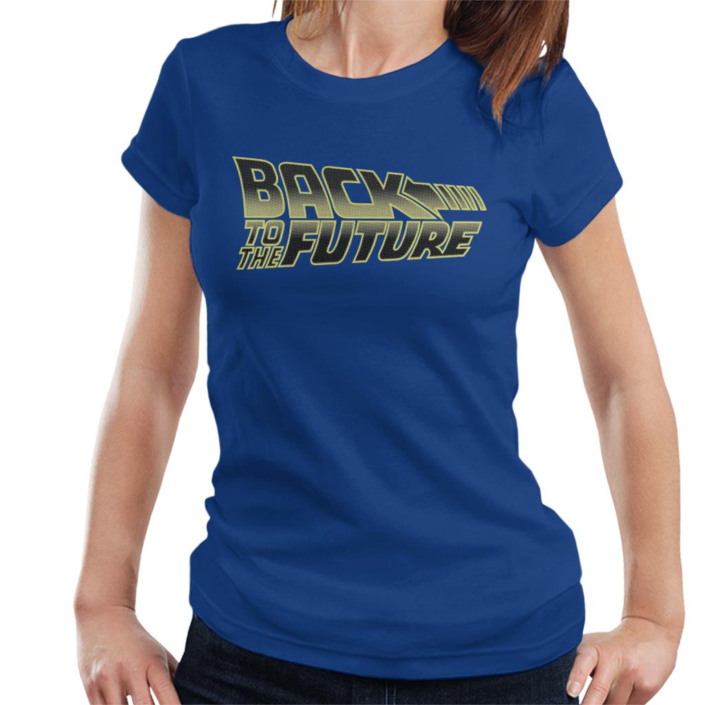 Back to the Future Gold Logo Women's T-Shirt-ALL + EVERY