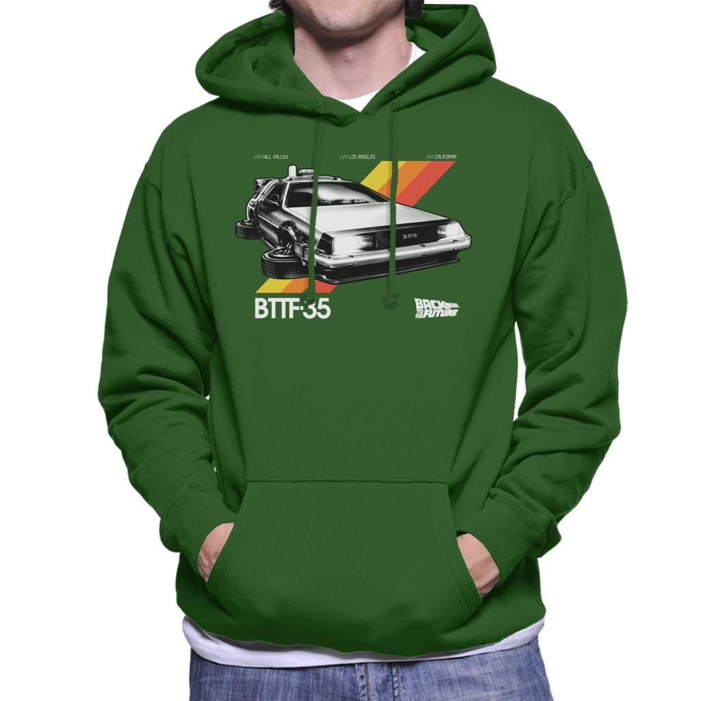 Back to the Future 35th Anniversary Delorean Men's Hooded Sweatshirt-ALL + EVERY