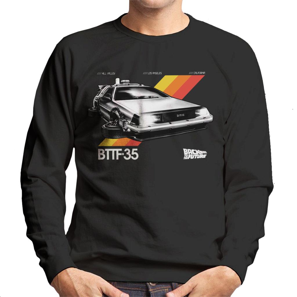 Back to the Future 35th Anniversary Delorean Men's Sweatshirt-ALL + EVERY