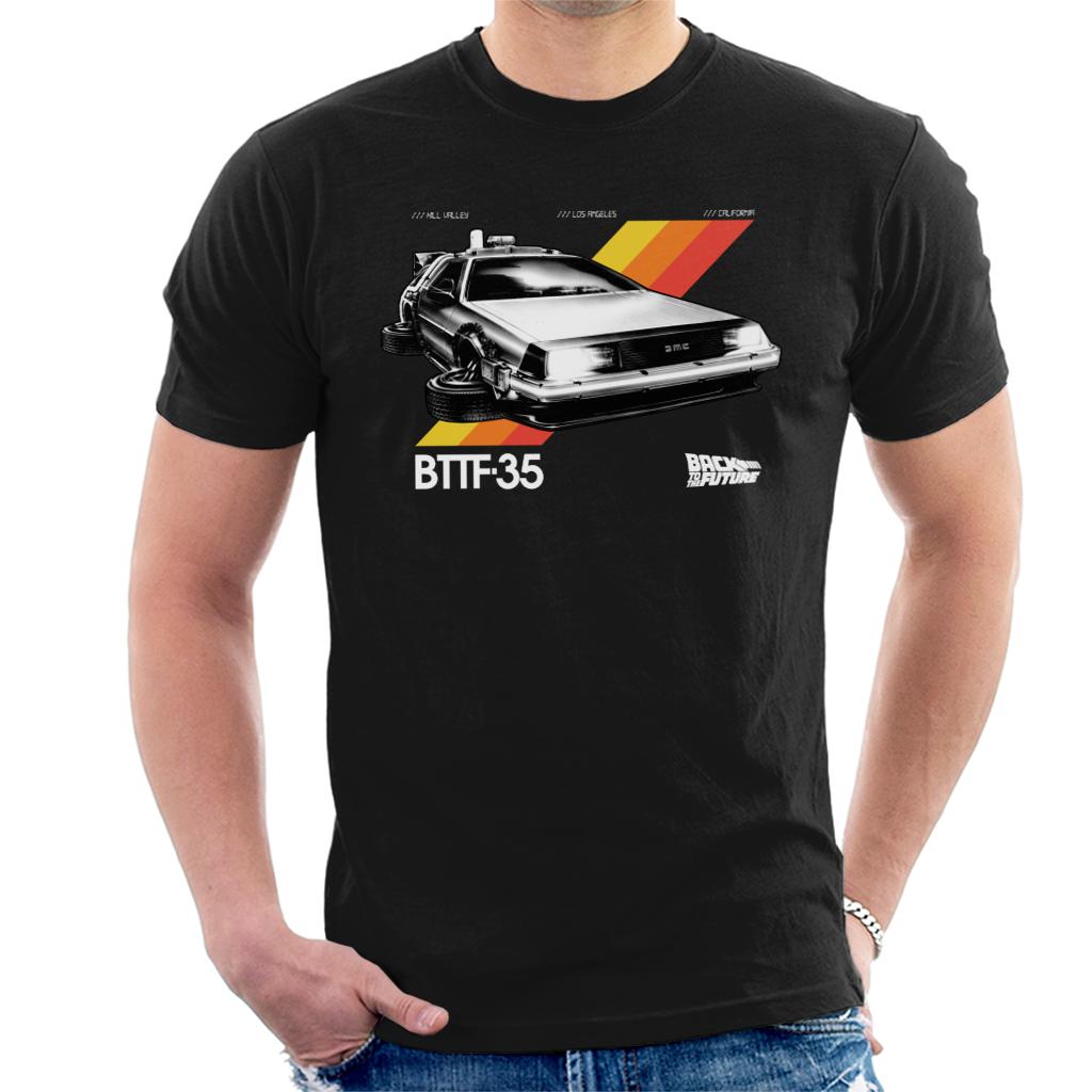 Back to the Future 35th Anniversary Delorean Men's T-Shirt-ALL + EVERY