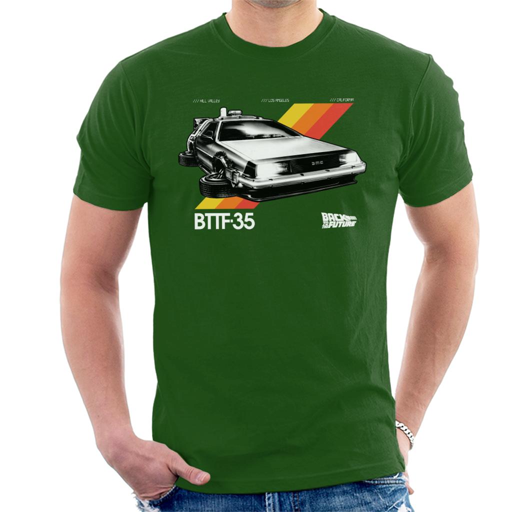 Back to the Future 35th Anniversary Delorean Men's T-Shirt-ALL + EVERY