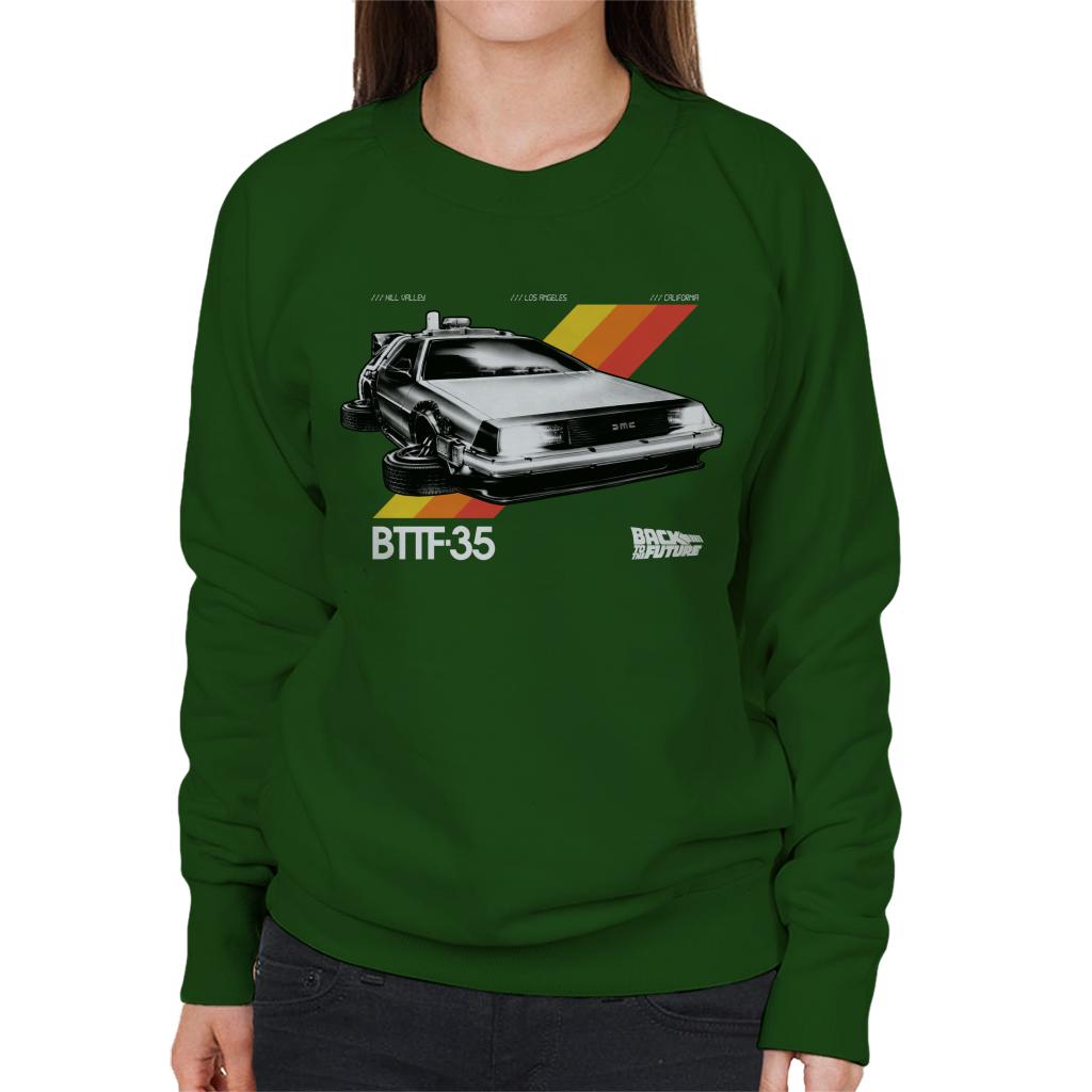 Back to the Future 35th Anniversary Delorean Women's Sweatshirt-ALL + EVERY