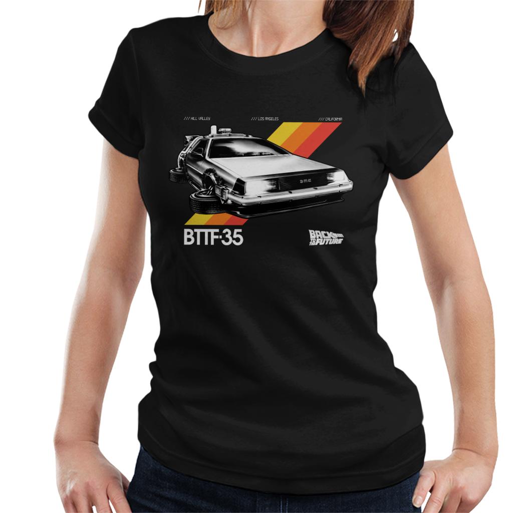 Back to the Future 35th Anniversary Delorean Women's T-Shirt-ALL + EVERY