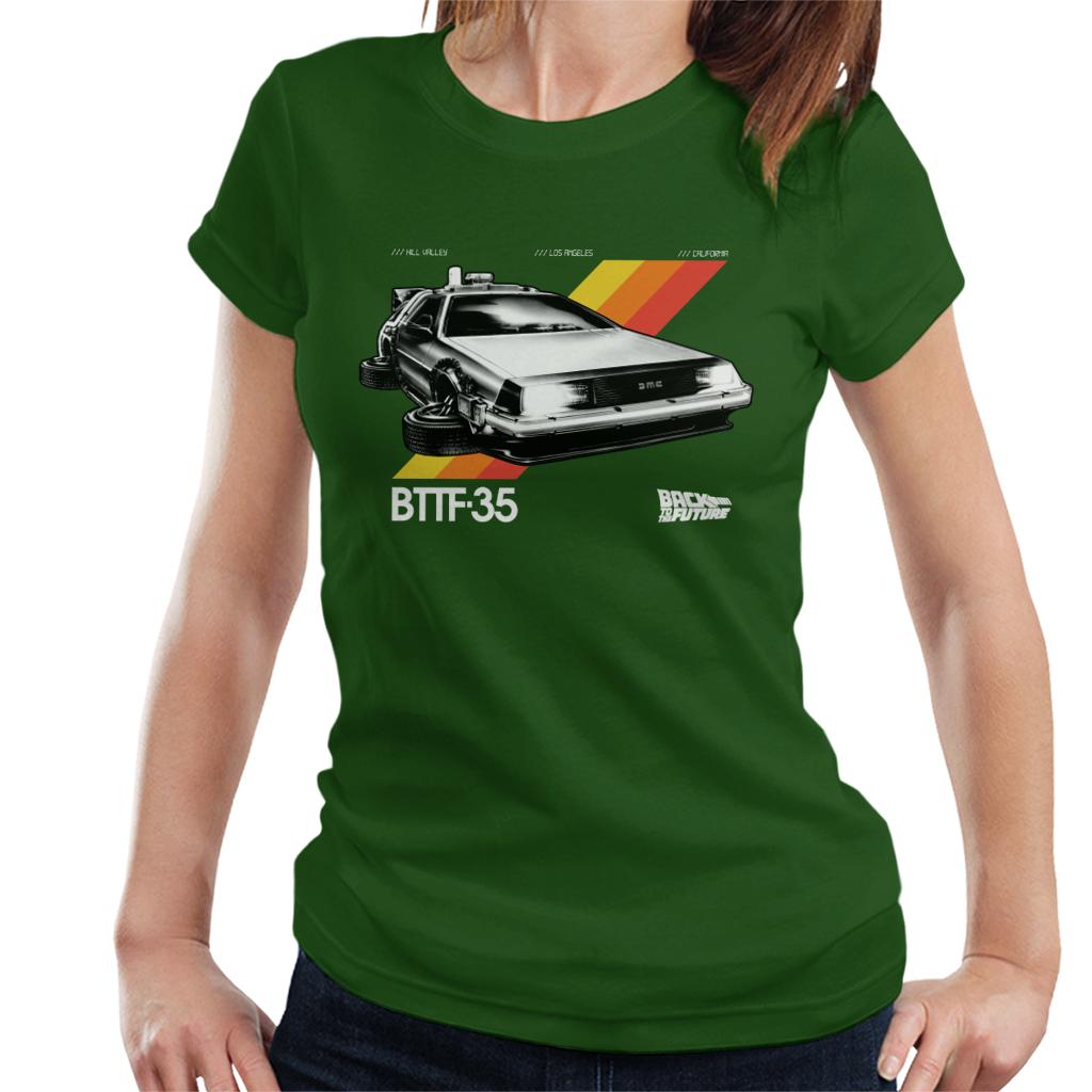 Back to the Future 35th Anniversary Delorean Women's T-Shirt-ALL + EVERY