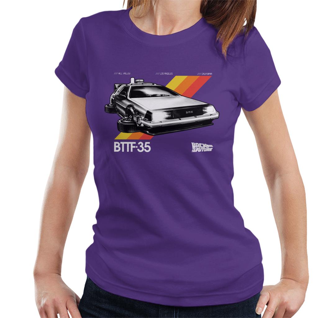 Back to the Future 35th Anniversary Delorean Women's T-Shirt-ALL + EVERY