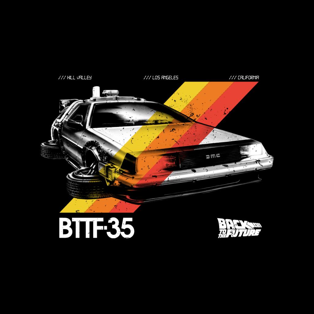 Back to the Future 35th Anniversary Delorean Stripes Women's T-Shirt-ALL + EVERY