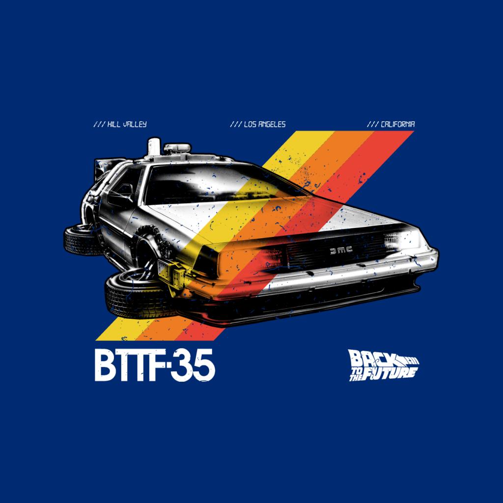 Back to the Future 35th Anniversary Delorean Stripes Women's T-Shirt-ALL + EVERY