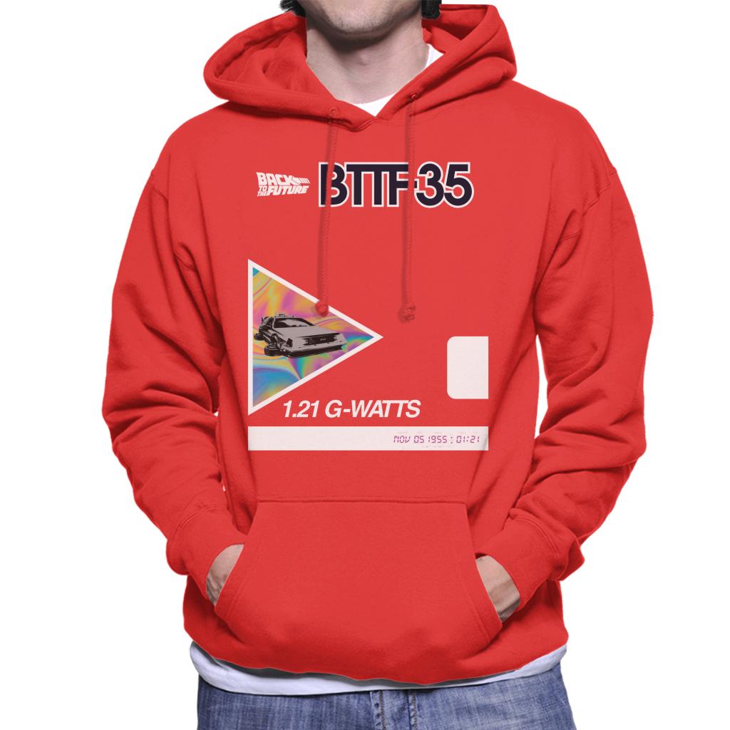 Back to the Future 35th Anniversary Psychedelic Marble Design Men's Hooded Sweatshirt-ALL + EVERY