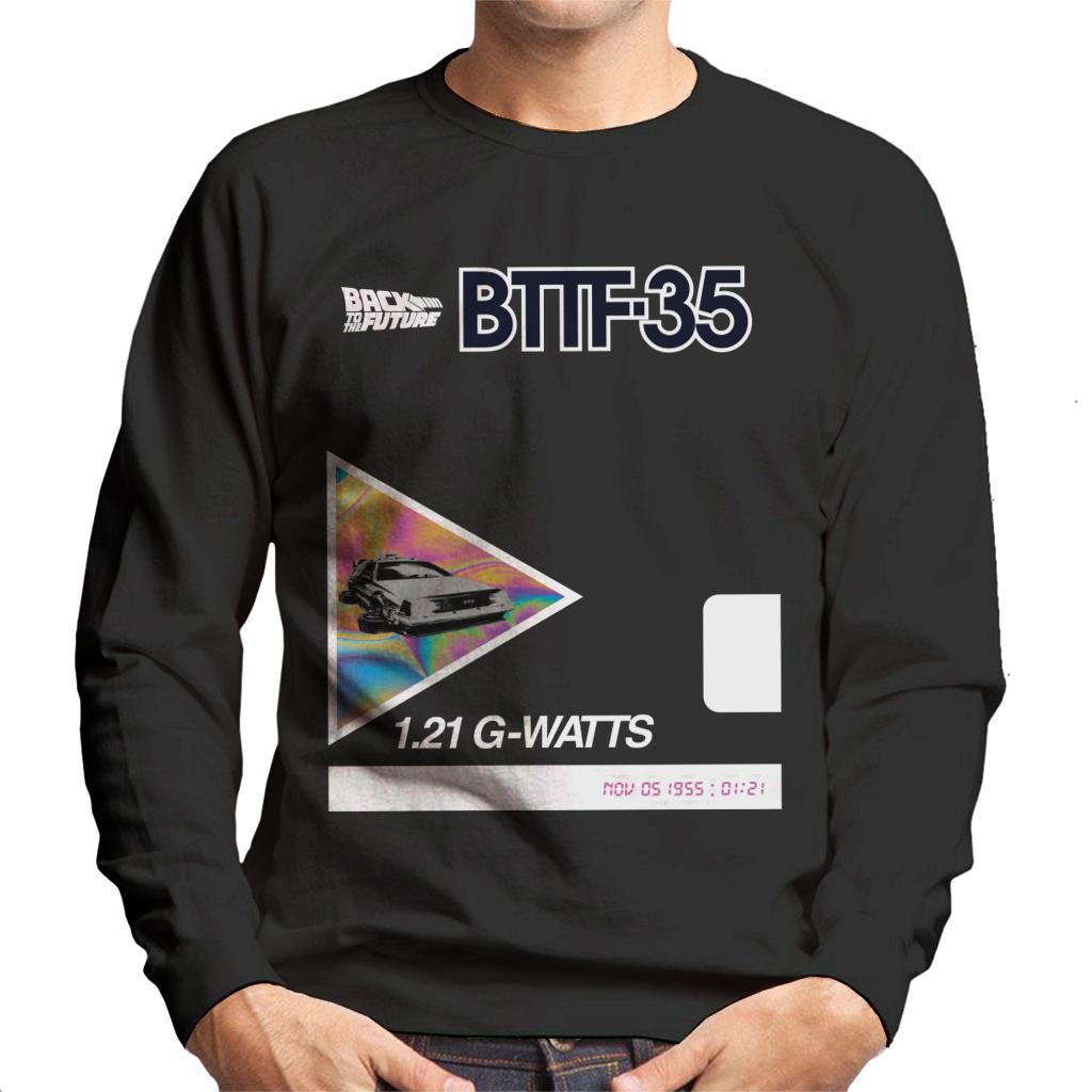 Back to the Future 35th Anniversary Psychedelic Marble Design Men's Sweatshirt-ALL + EVERY