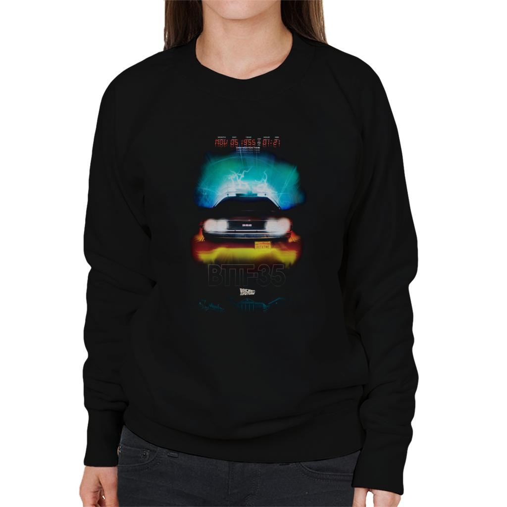 Back to the Future Delorean Headlights Design Women's Sweatshirt-ALL + EVERY