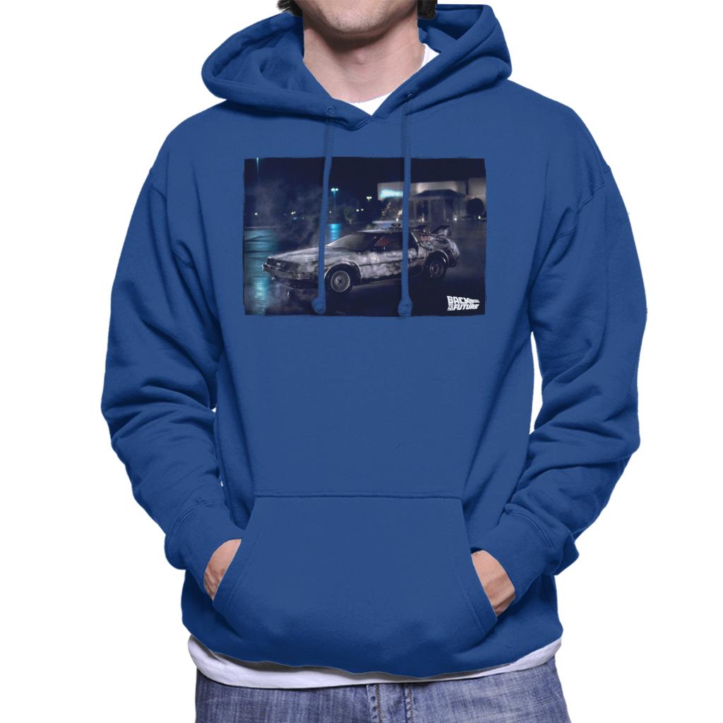 Back to the Future Delorean Cinematic Design Men's Hooded Sweatshirt-ALL + EVERY