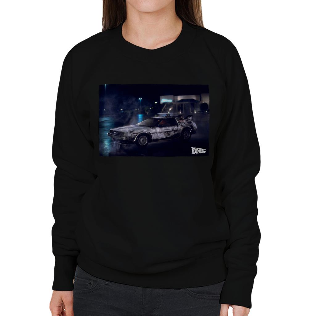 Back to the Future Delorean Cinematic Design Women's Sweatshirt-ALL + EVERY