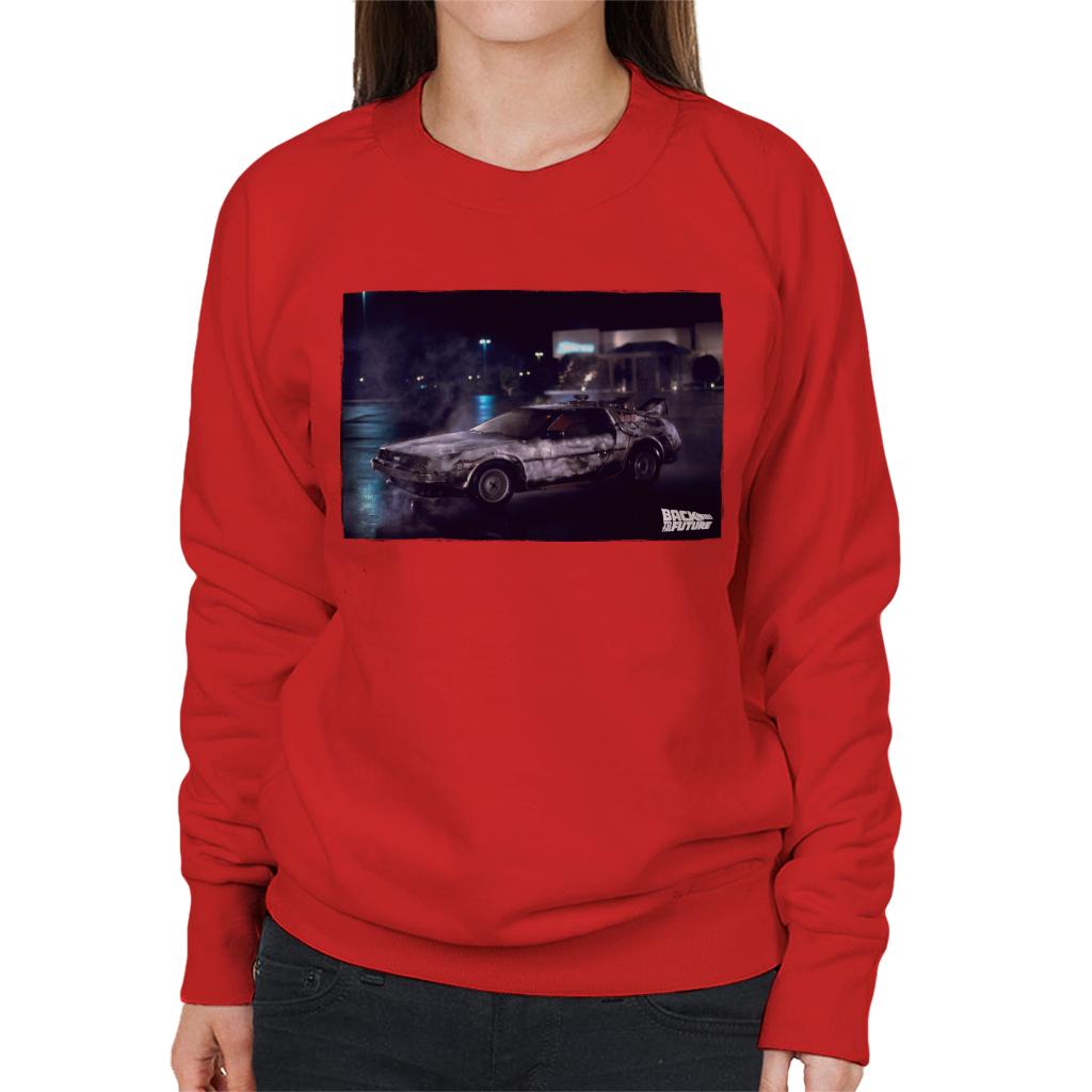 Back to the Future Delorean Cinematic Design Women's Sweatshirt-ALL + EVERY